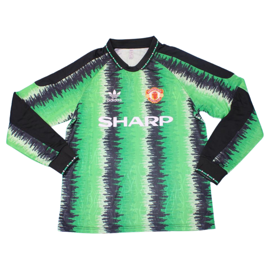 Manchester United Black Grün TW Langarm 90/92