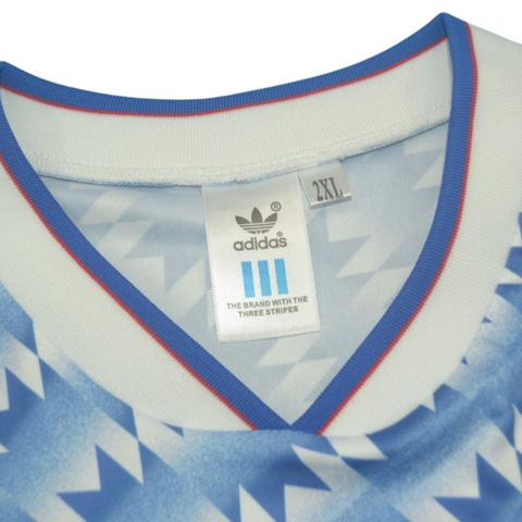Manchester United Auswärts Blau Langarm 90/92