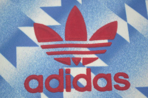 Manchester United Auswärts Blau Langarm 90/92