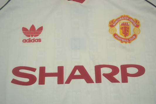 Manchester United Auswärts Weiß 88/90