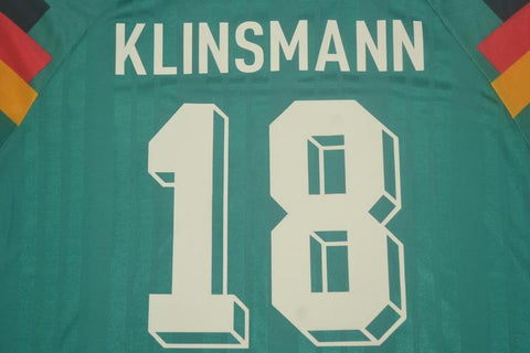 Deutschland Auswärts Grün 1992 "Klinsmann" Nr.18