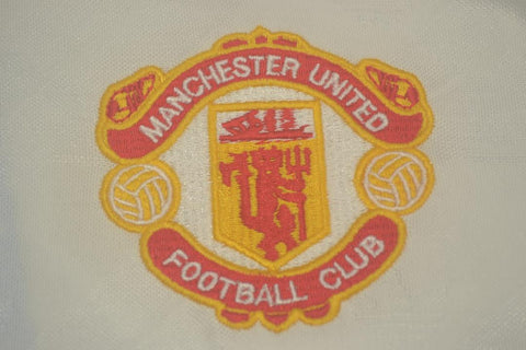 Manchester United Auswärts Weiß Langarm 86/88